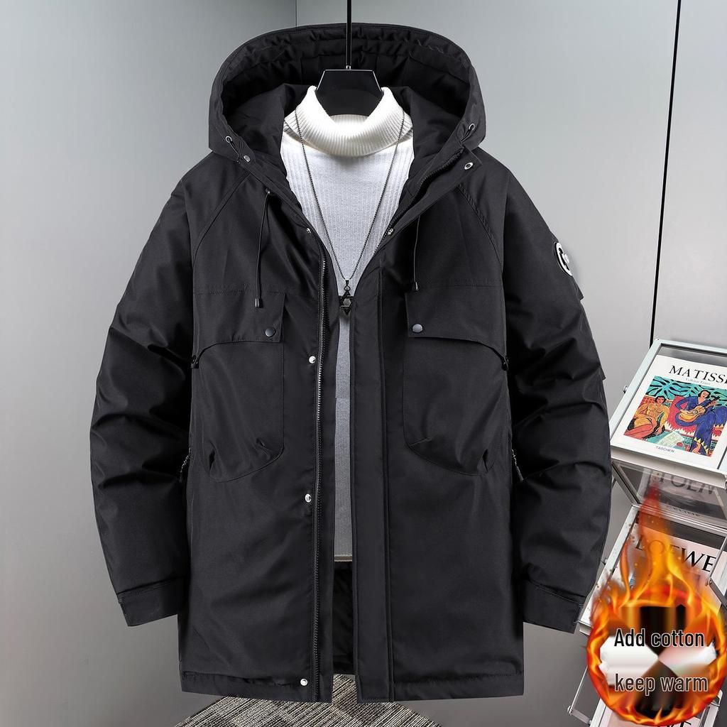 Veste d'hiver épaisse en coton pour homme grande taille 2025 - Vêtement d'extérieur chaud, protection contre le froid