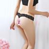 Original Single Solid Color Sexy Lace T-word Pants Pearl Massage Underwear Women's Transparent Seamless Sex Thong 2142