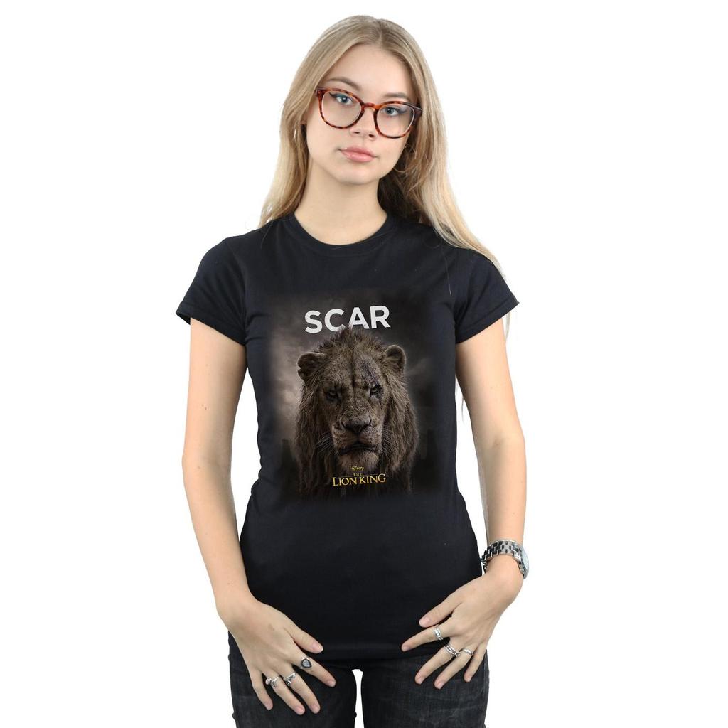 Disney Womens/Ladies The Lion King Movie Scar Poster Cotton T-Shirt