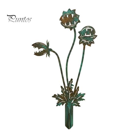 Einzigartiger Blumenbeet-Akzent Fleischfressende Pflanze Gartenstecker, Metall Venusfliegenfalle Hofkunst Skurrile Terrassen-Boden-Einlage Skulptur für Außenweg