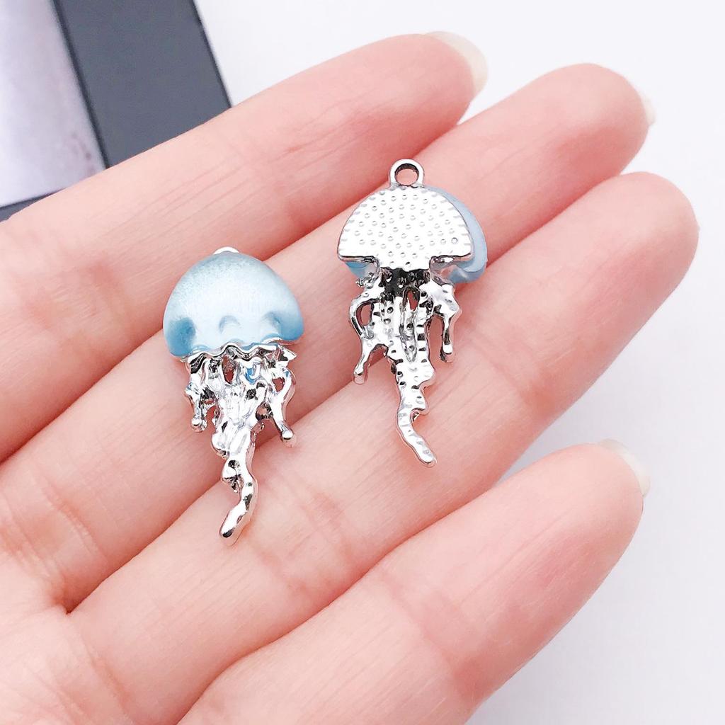 Iridescent Ocean Pig Pendant Sticker for DIY Jewelry: Earring, Necklace, Bracelet, Keychain