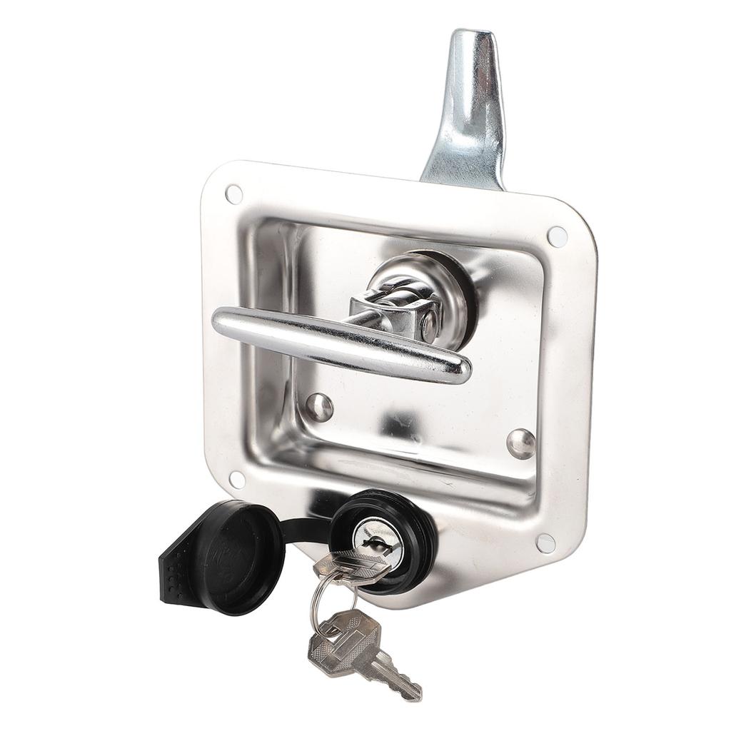 Lastebil Verktøykasse Lås Rustfritt Stål Innfelt Montering Verktøykasse Håndtak Lås Sammenleggbart T-håndtak Lås for