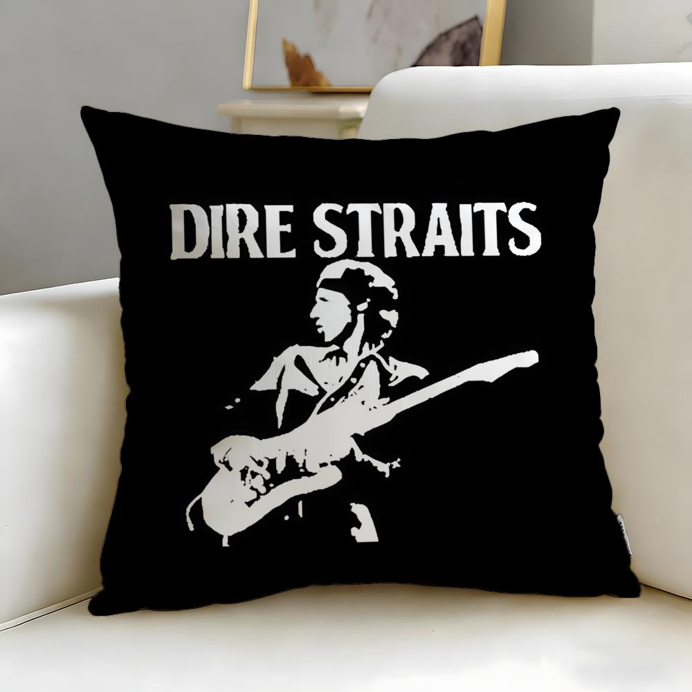 classic band Dire Straits Cushion Cover Soft  EasyWash Pillow Case  Versatile for Couch Bed Travel and Office