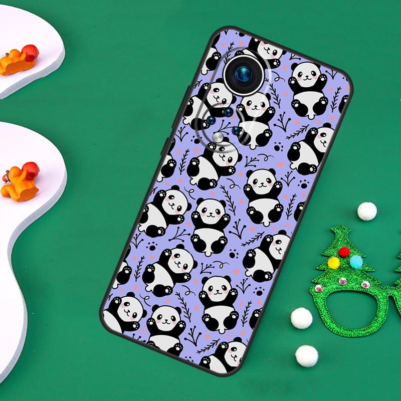 Cute Panda Case For Honor 200 Pro X9c X9b X9a X8a X8b X7a X6a X8 X9 50 70 90 Magic 5 6 7 Lite Cover