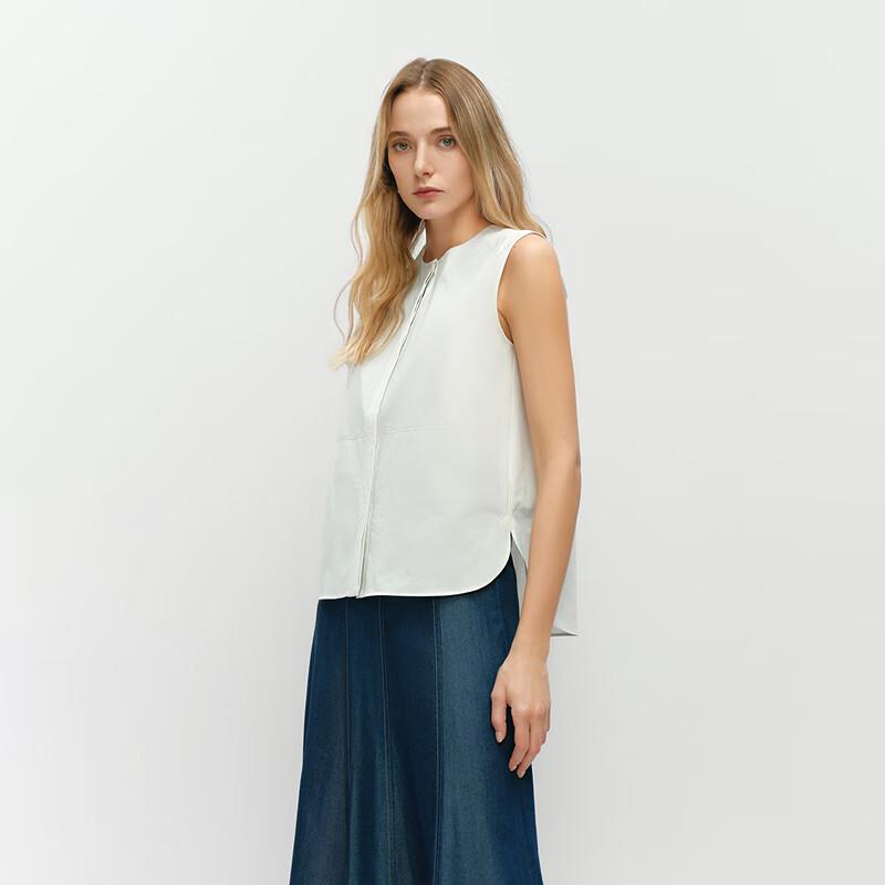 OVVOVV Women s Simple Sleeveless Shirt L