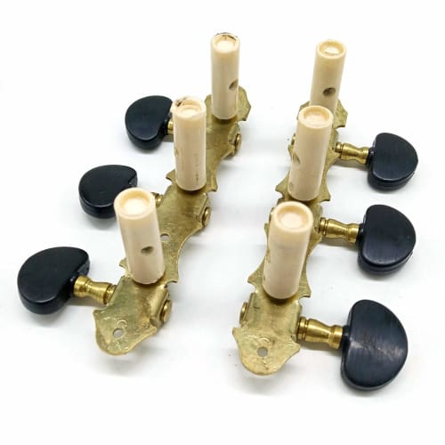 Oikabio Left and Right Classical Guitar String Tuning Pegs Machine Head Tuner Key 3L Professional Guitar Accessories, Black