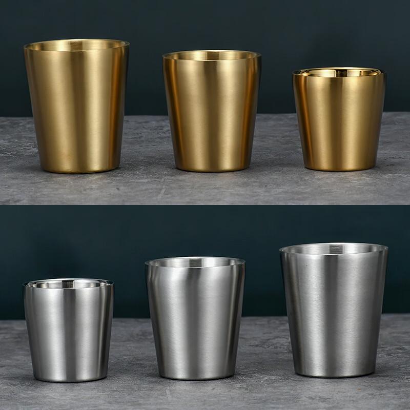 Shixun Double-Layer Anti-Scald Stainless Steel Titanium Mug 260ml
