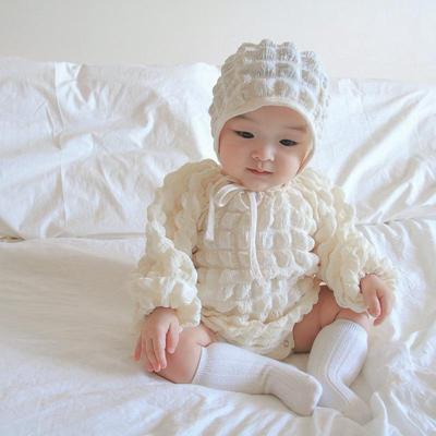 Tutina da neonata a nido d'ape tessuta a bolle Primavera & Autunno - Vestiti da arrampicata per neonato.