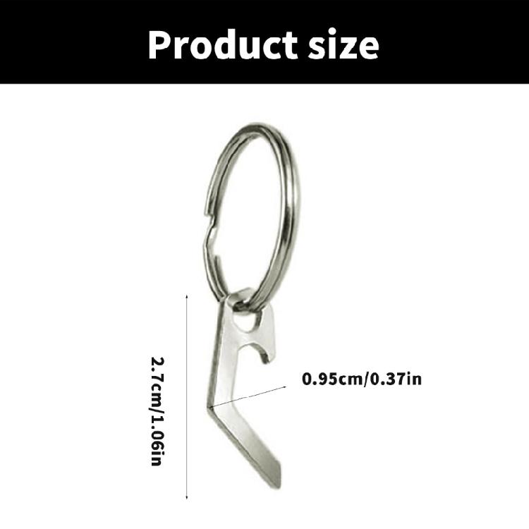 Multifunction Mini Keychain Gadgets Opener Pendant with Keyring Alloy Small Pocket Beer Bottle Opener