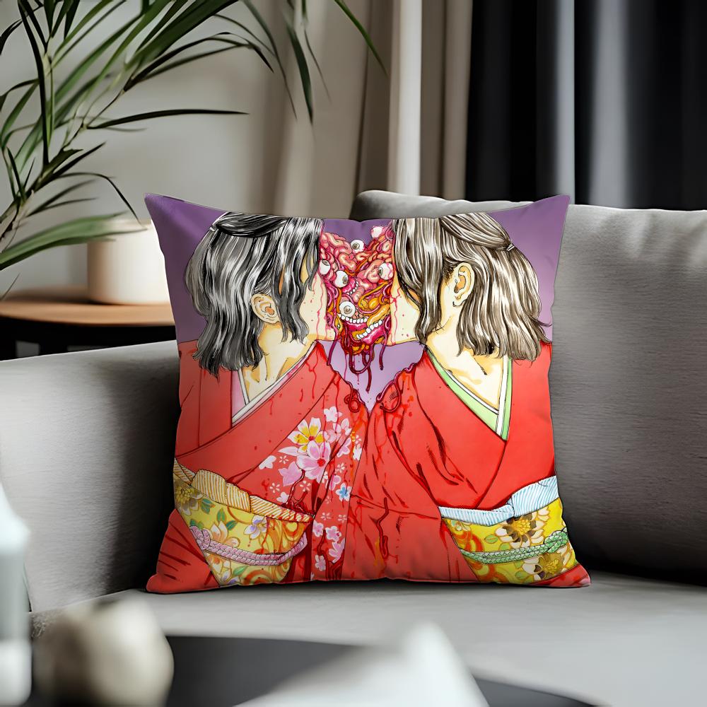 Viral SShintaro Kagoied Cushion Cover Antidustmite Pillowcase Invisible Zipper Silky Short Plush Sofa Cushion Cover