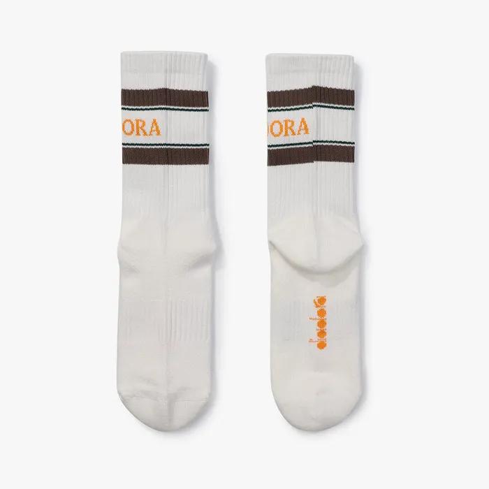 Striped Mid-Socks Brown