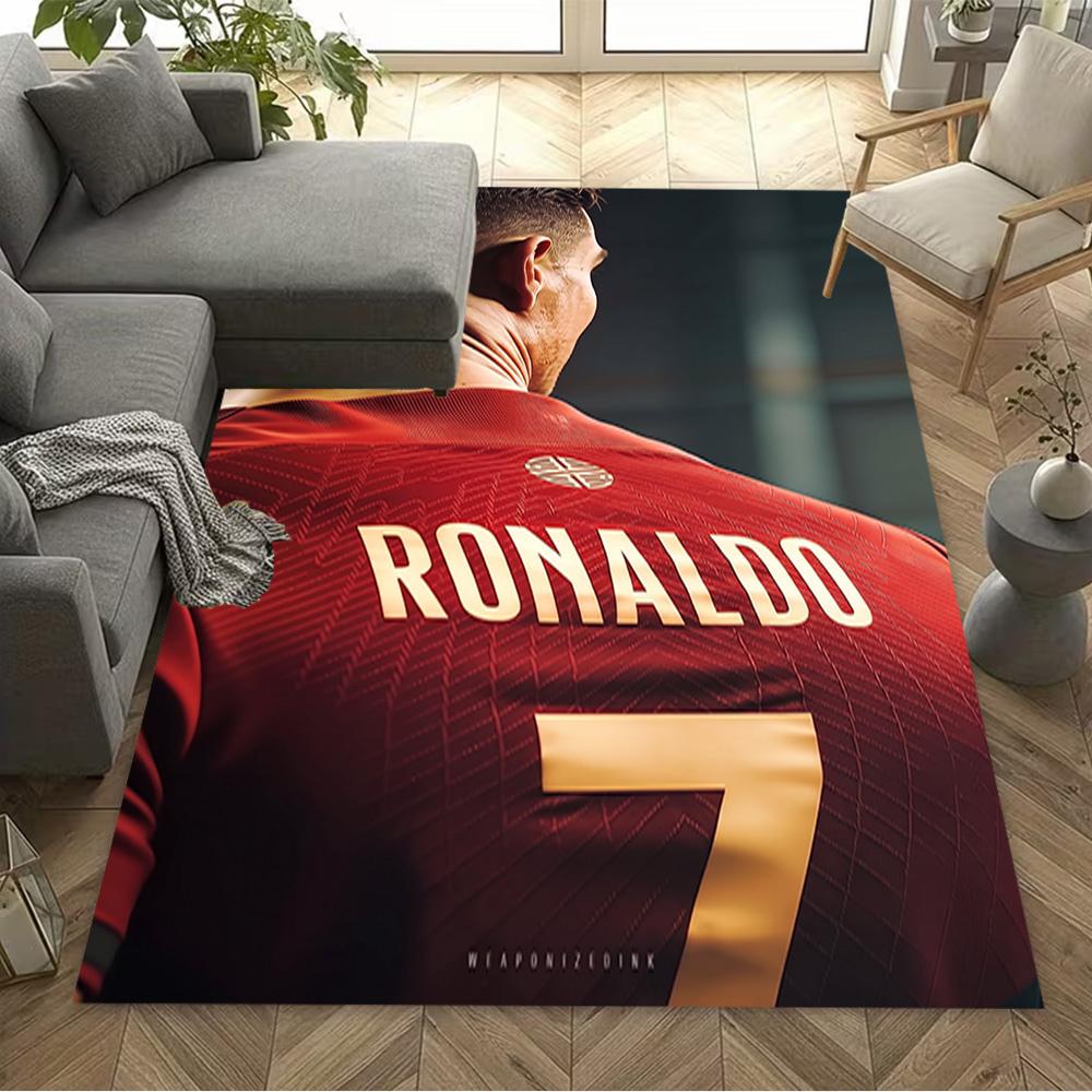 Ronaldo's Legacy Football Floor Rug Office Rug Design for Foyer Decorate Room Bedrooms Dining Room Anti-slip Rug Office Home Decor