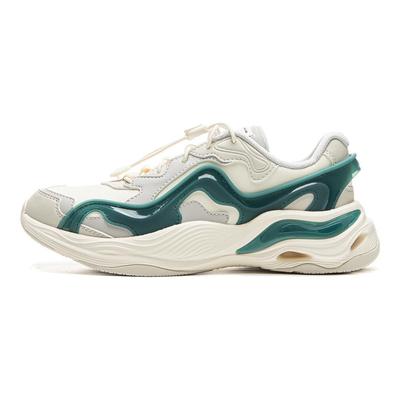Li Ning Kids Sports Lifestyle Series Synthetic Leather Fashion Durable Low-Top Casual Shoes Kids Sneaker Light-Green YKCU168-15