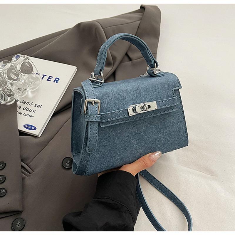 2026 Spring New Hand Carry Kelly Bag Women's Retro Shoulder Messenger Bag Fashion Small Square Bag