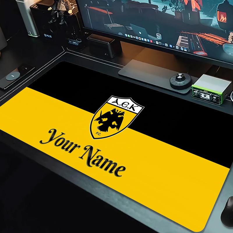 Aek F2 Custom Name Large Size Mouse Pad Large Gaming Table Cushion Non-slip Laptop Tablet Big Mousepad XXL Mat Mini PC Playmat With Lock edge