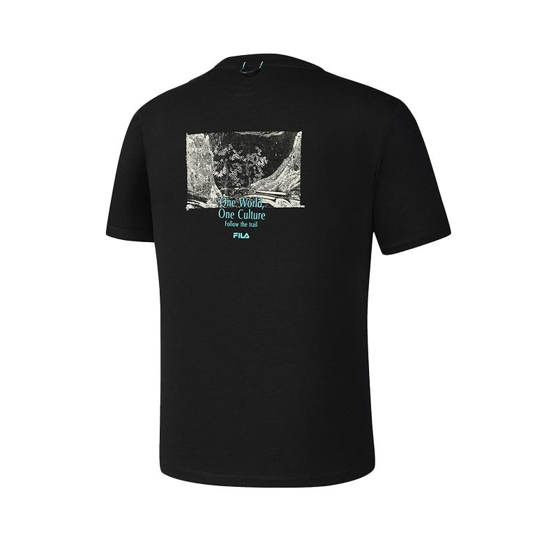 

New FILA ATHLETICS 2025Q1 T Shirt Men s Pitch Black A11M517108FBK 185/104A/XXL