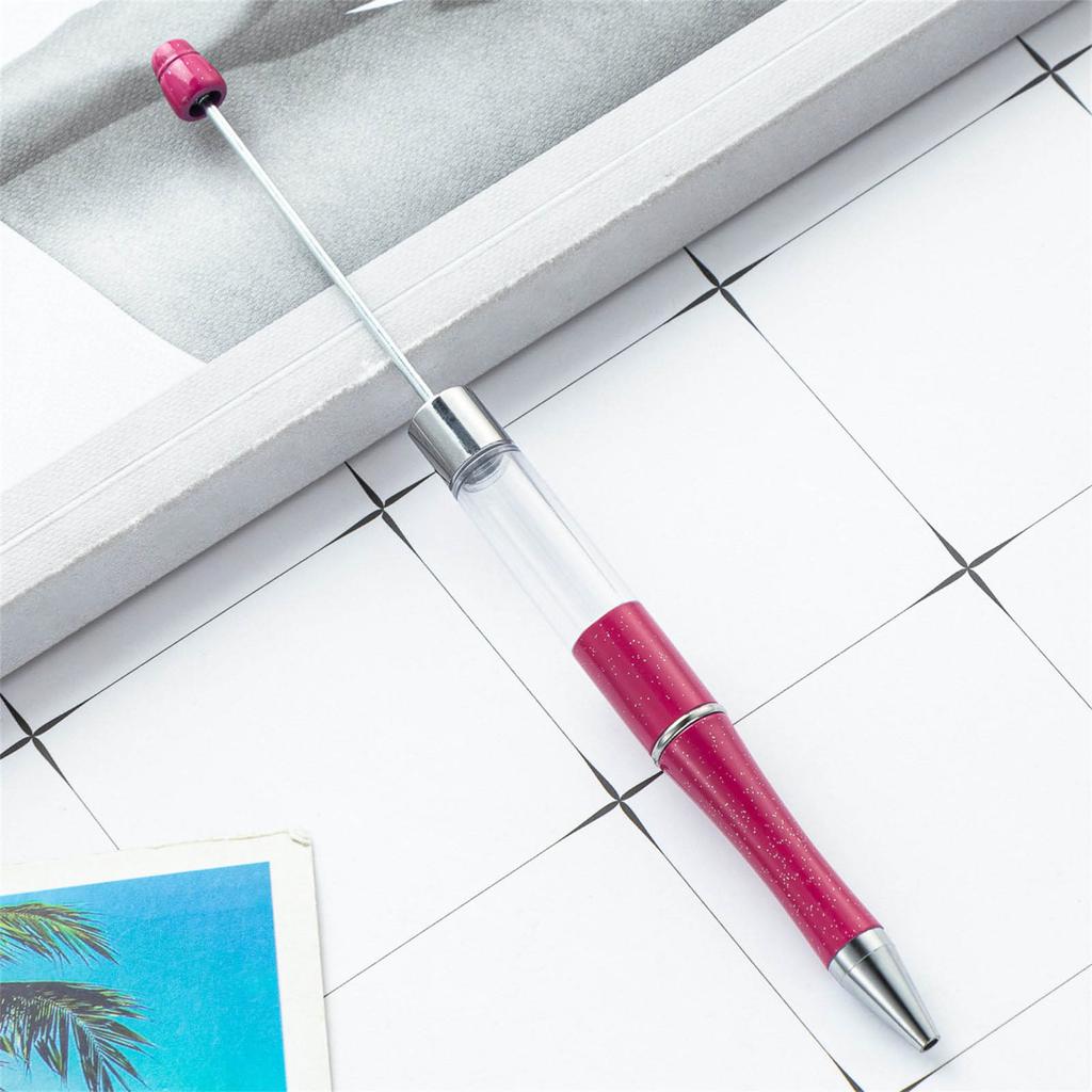 6x Bead Pen Beadable Ballpoint Pen Blank Pen Smooth Writing Pen 1.0mm Signature Pen Bead Rollerball Pen School Supplies