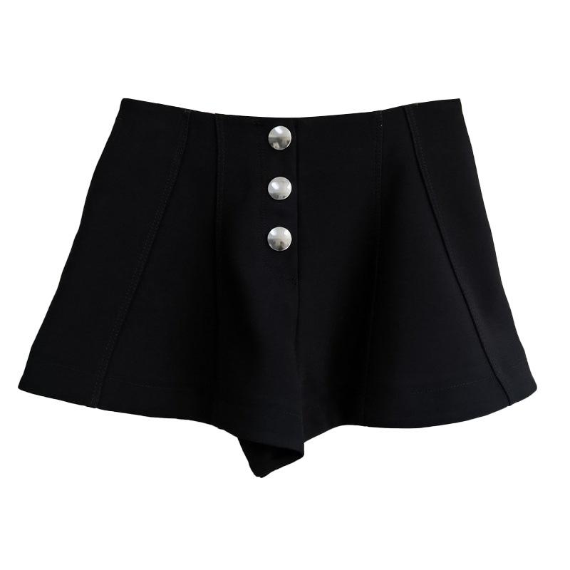 

French S Brand 2026 Spring Collection: Women s Ruffle Jacket & Shorts Set with Big Button & A-line Design Small