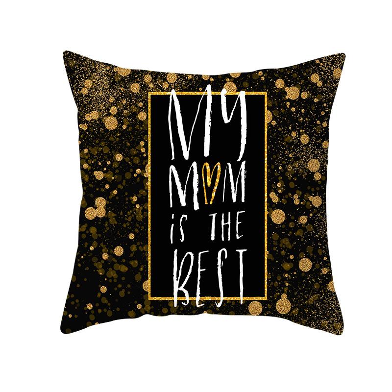 Mother's Day Pillow Peach Skin Printed Pillow Cover Sofa Cushion Cover Car Cushion Cover Home Decoration