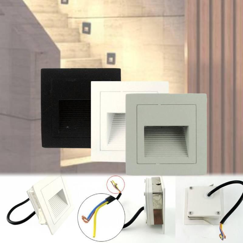 Waterproof Led Step Light Ip55 Black Aluminum 3w For Outdoor Balcony And Garden