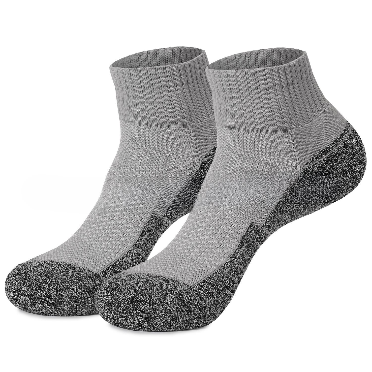 

Sport Socks - Pure Cotton Men s Winter and Spring Socks, Breathable and Sweat-absorbent, Basketball Socks, Anti-odor Running Socks 1 pair сірий колір