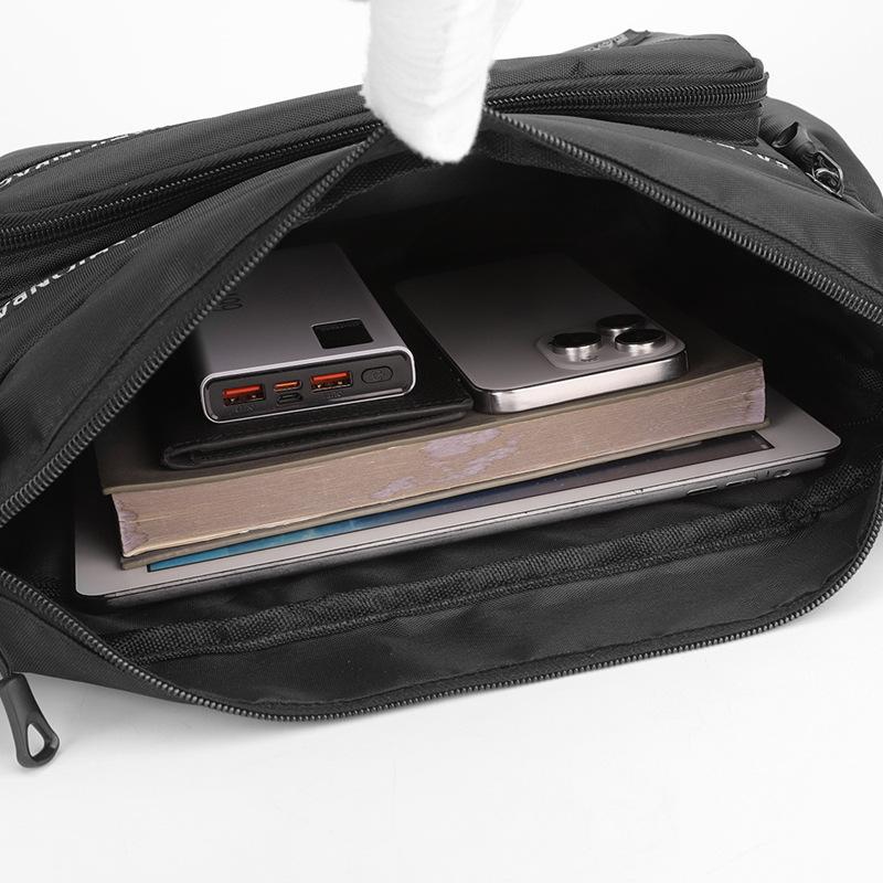 1Pc Large Capacity Men's Shoulder Bag Crossbody Bag Wear-resistant Waterproof Multi-pocket Shoulder Bag Business Bag Leisure Bag Waterproof