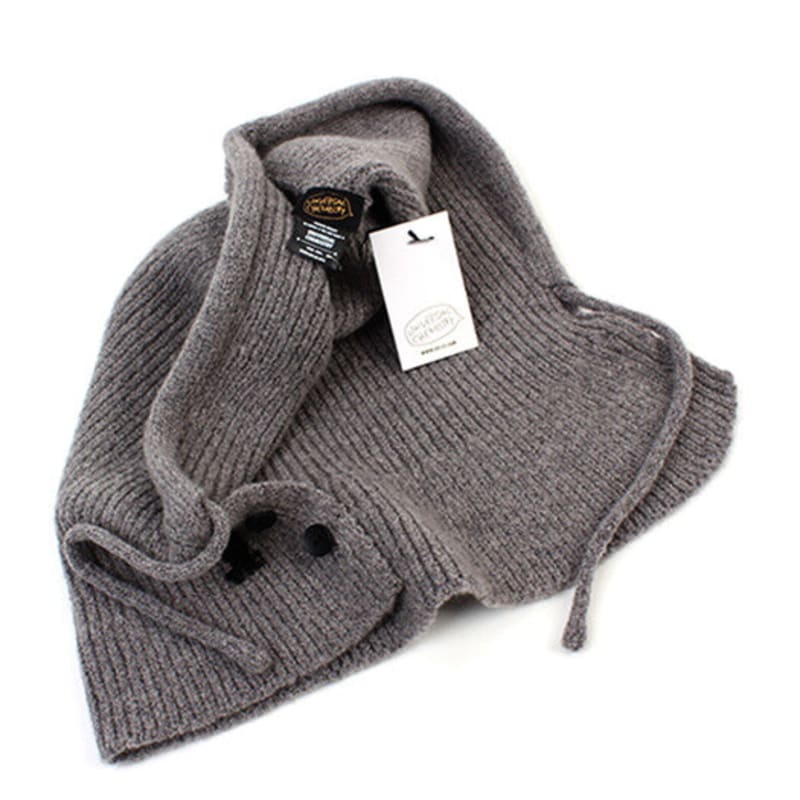 Universal Chemistry Wool Knit Gray Open Balaclava
