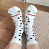 Funny Cotton Cartoon Eel Socks Harajuku Street Sweat-absorbent Stripes Socks Casual Breathable Mid Tube Socks