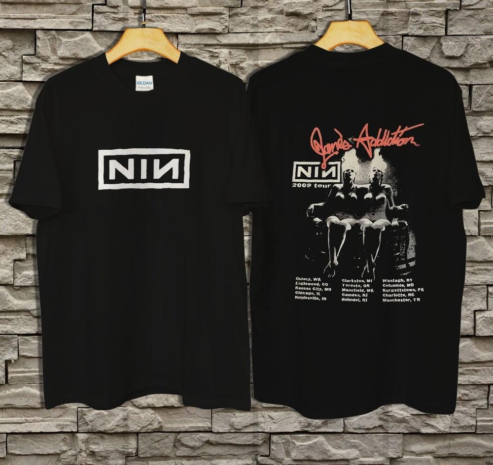 Nine Inch Nails Janes Addiction T shirt Black Tour 2009 S-2XL Unisex T-Shirt S