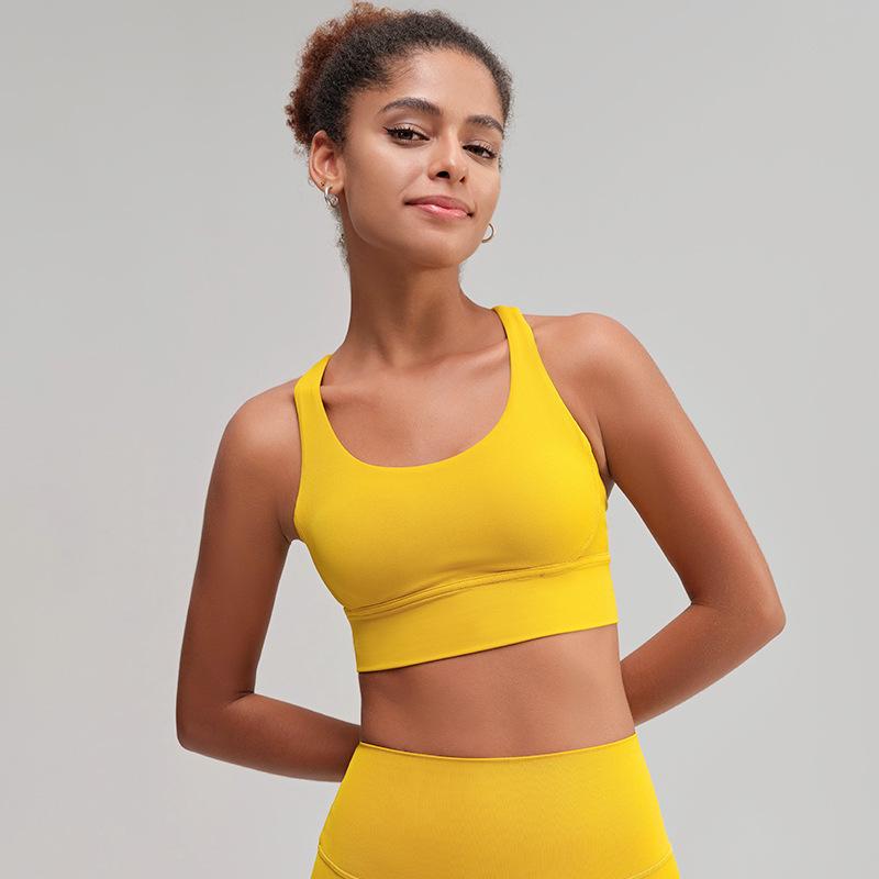 Women's High-Intensity Yoga Sports Bra: Crossback, Shockproof, Anti-Sag, Fitness Vest