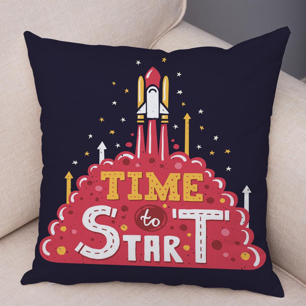 Motivational Quote Cushion Cover Inspirational Lettering Design Decorative Pillow Case Living Room Bedroom Sofa Home Decor