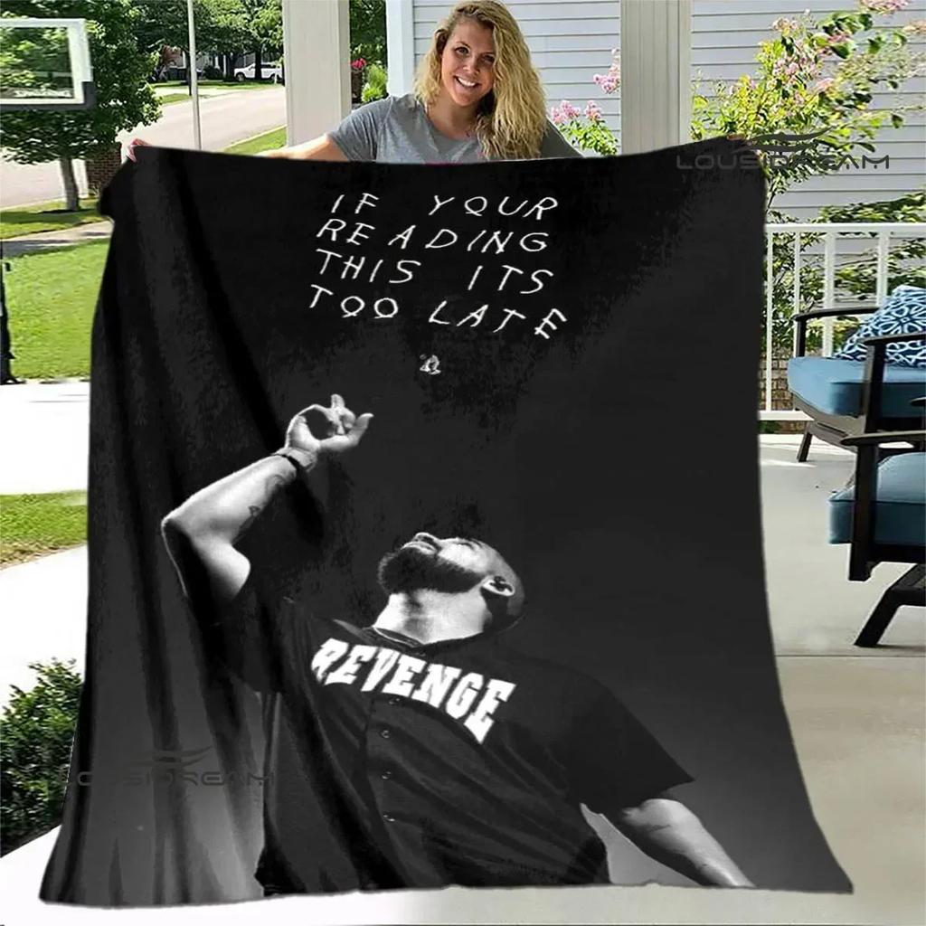 3D Rapper Drake Printed blankets picnic blanket Warm Flannel blankets Soft and comfortable blanket bed linings Birthday Gift