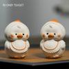 Chinese Yixing Purple Clay Tea Pet Creative Handmade Duck Statue Ornaments Tea Figurine Desktop Decors Zisha Tea Set Decoration