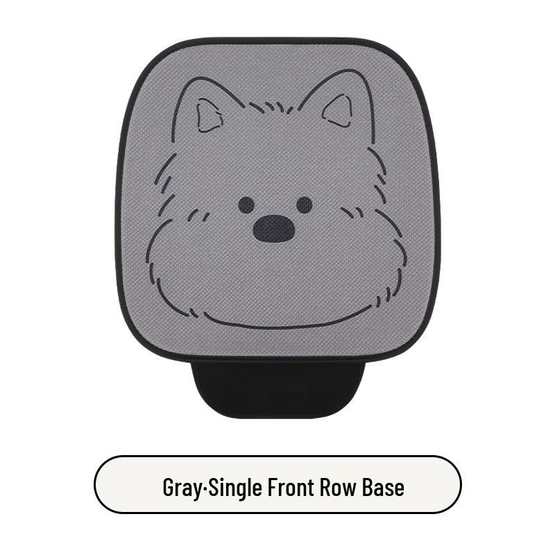 West Highlands Cute Cartoon Cotton Linen Car Seat Cushion for Women - Fits Toyota BZ3, RAV4, Corolla, and Ruifang