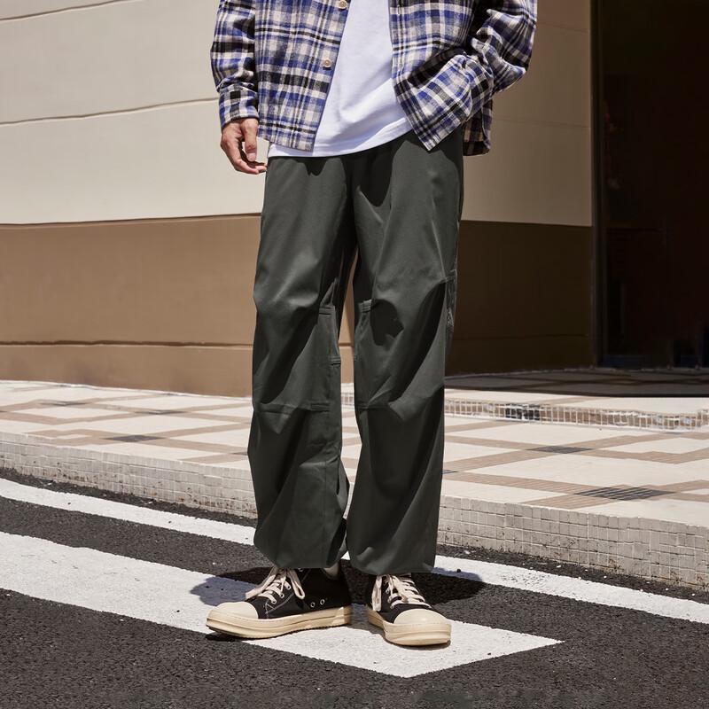 CHINISM Men's Cool-Touch Breathable Cargo Parachute Pants