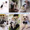 Ropa para mascotas Camisa para perro Esmoquin para perro Camisa con pajarita para perro niño Fiesta de boda Bulldog Pug Disfraz de cachorro Mascota Teddy Trajes finos de verano