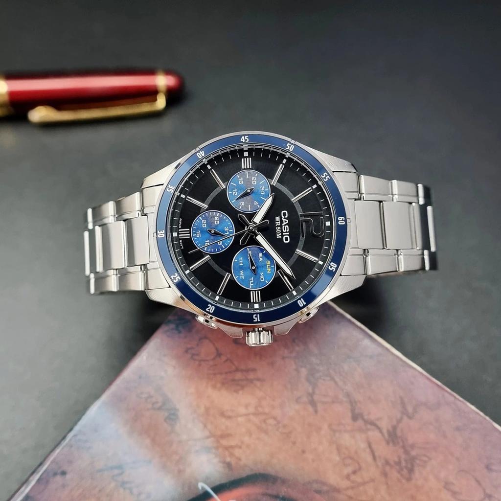 ZEGAREK MĘSKI CASIO MTP-1374D-2AV (zd063c) + BOX