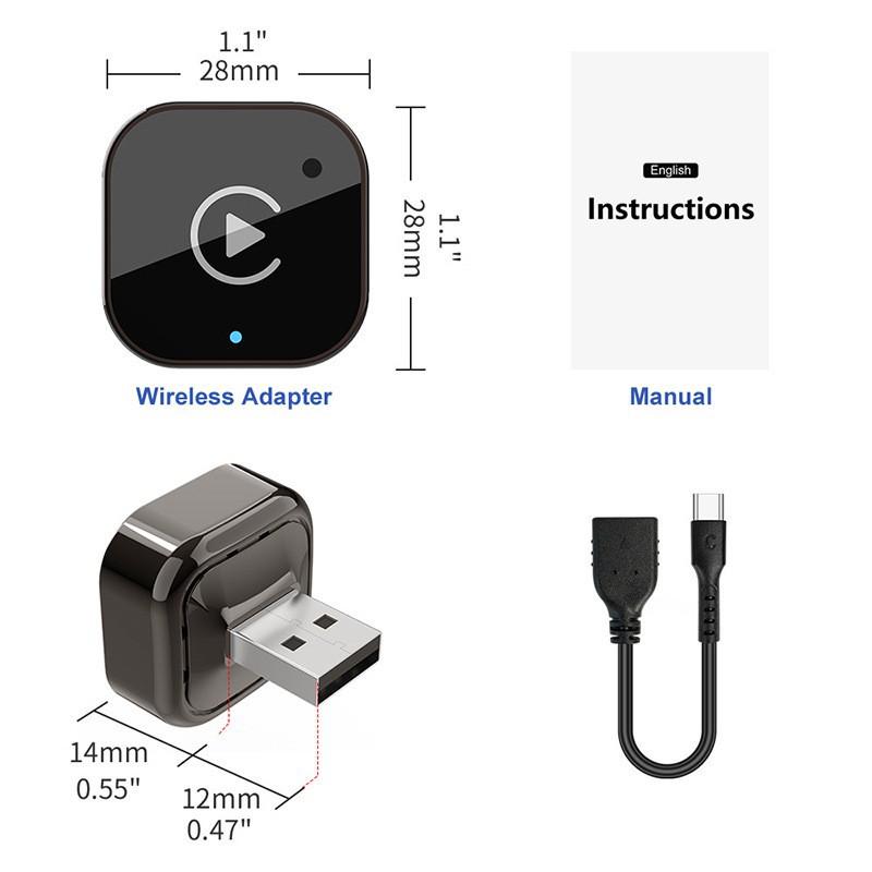 Wireless CarPlay/Android Auto Adapter for Wired Car Navigation – Dual Mode