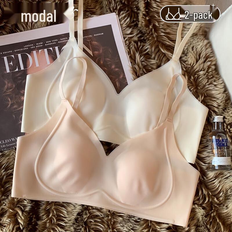Modal Seamless Wireless Ultra-Thin Bra 2-Pack 38