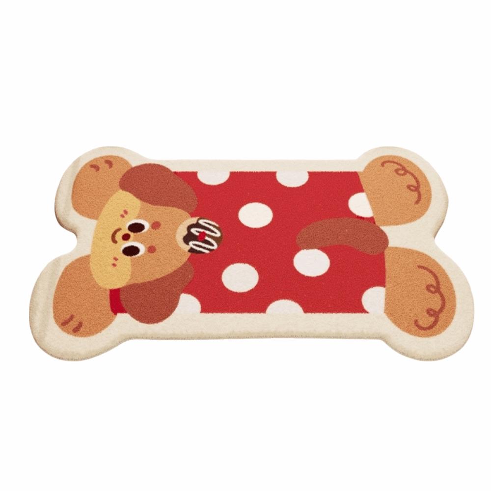 Animal Theme Material Bathroom Floor Mat Thickened Cartoon Design Foot Mat Non-Slip Irregular Shaped Toilet Carpet Bathroom Use