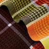 Colorful Plaid Polyester-Cotton Waffle Weave Kitchen Towel