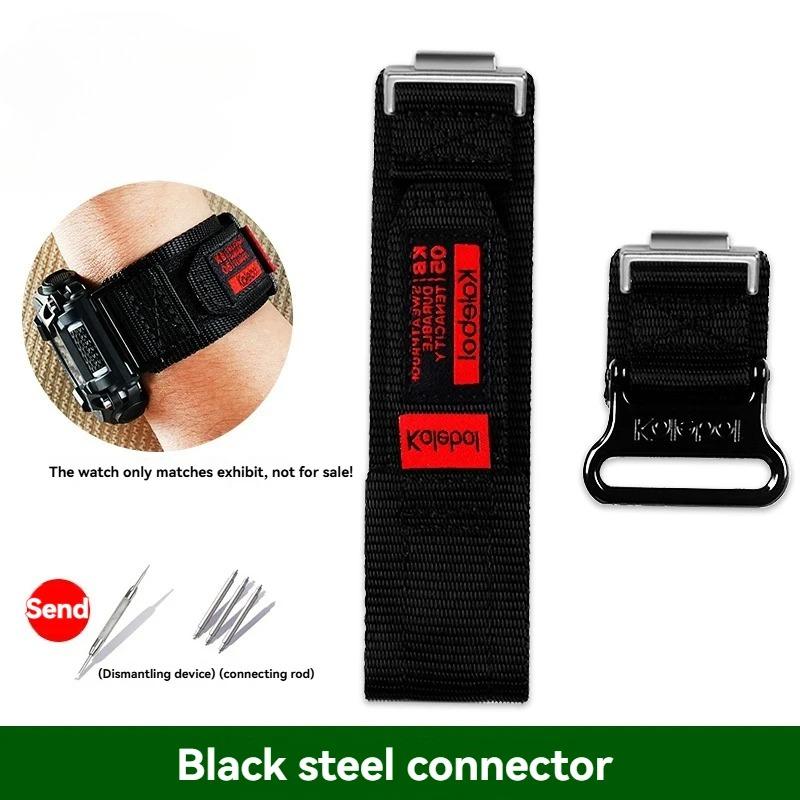 Nylon-Canvas-Uhrenarmband Für Casio G-SHOCK Uhrband GA-900 GA700 GA110/100 GM110 modifiziertes Sport-Armband für Herren schwarz