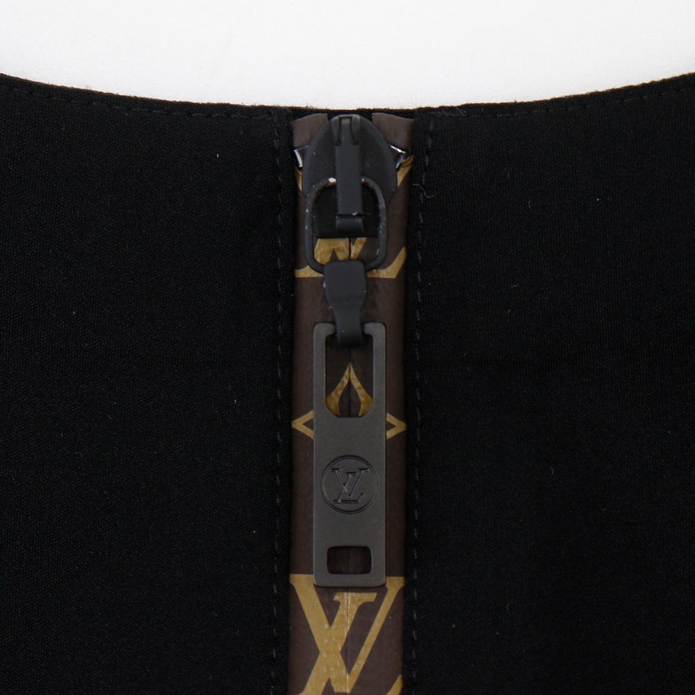 LOUIS VUITTON peplum Tank top 1A7VTN Monogram black Nylon/Polyurethane Women Used