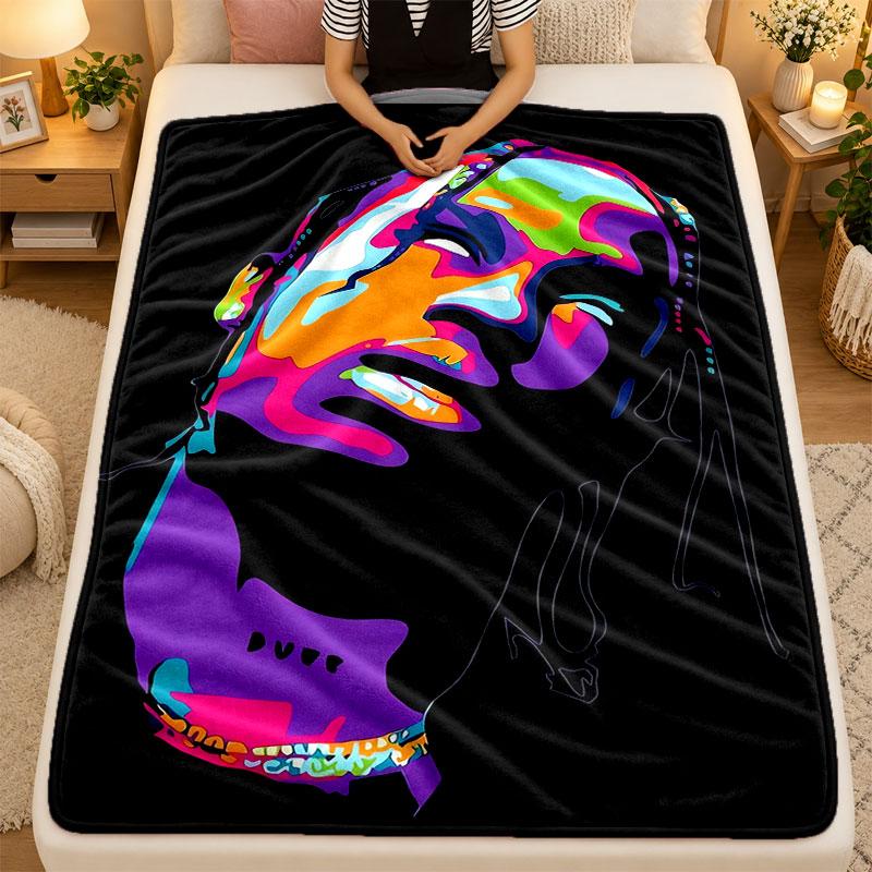 Flannel BlanketTravis Scott Warm Soft Throw Blanket for Indoor Sofa Bed Living Room Use