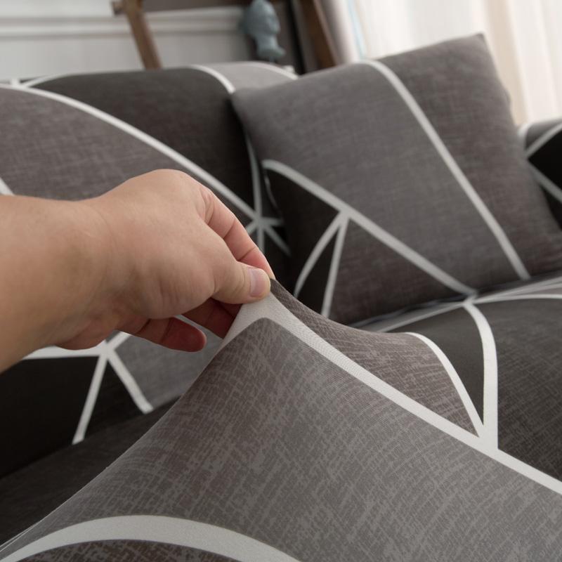 High Stretch Elastic Sofa Cover For Living Room Geometry Printed Slipcover Fitted Furniture Protector Couch Cover Washable 1Pc