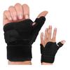 Thumb Wrist Guard Gloves Breathable Comfortable Soft Sports Fitness Wrist Guard Protection Gloves for Men Women Black