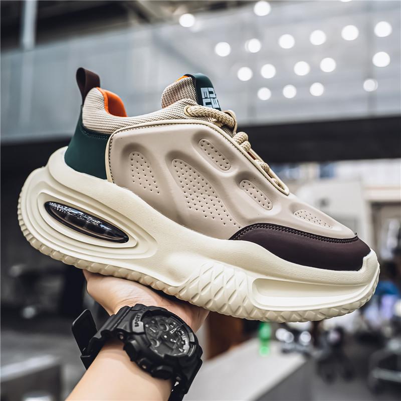 

Модная обувь PARZIVAL для мужчин Кроссовки Повседневная вулканизированная обувь Кроссовки для ходьбы Платформа Воздушная подушка Дизайнерская обувь Zapatillas De Hombre 43 абрикосовый