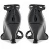 Salvatore Ferragamo Vidette Womens Patent Leather Adjustable Wedge Sandals Black
