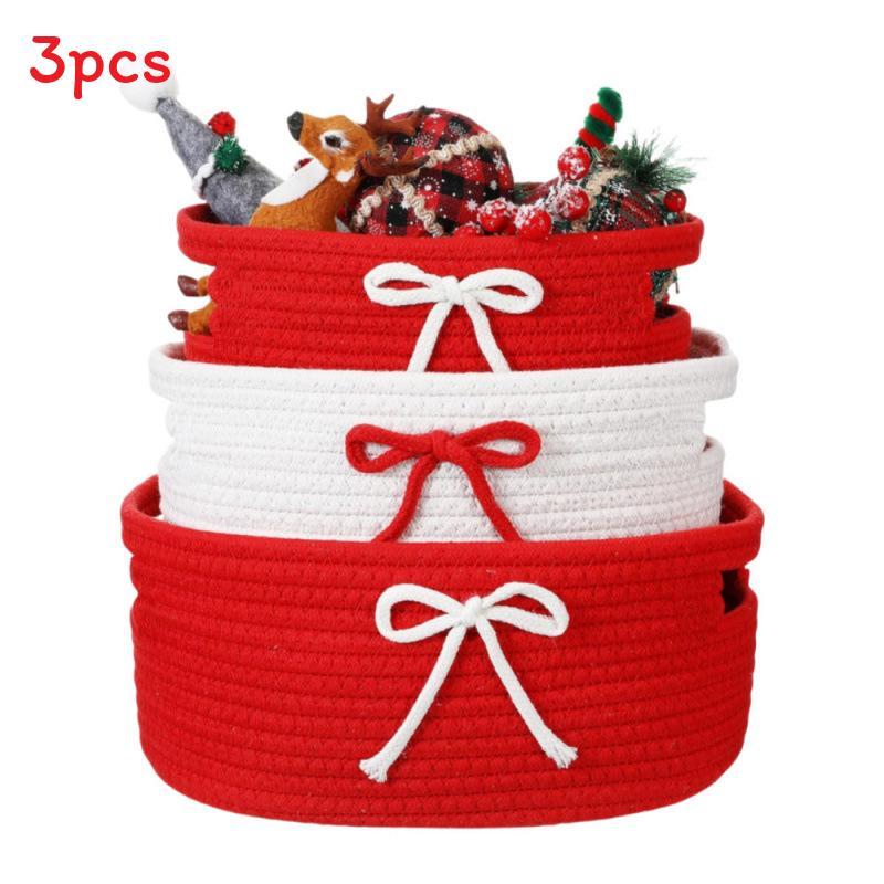 Modern Minimalist Storage Basket With Cotton Rope Handles For Home Organization And Gift Use