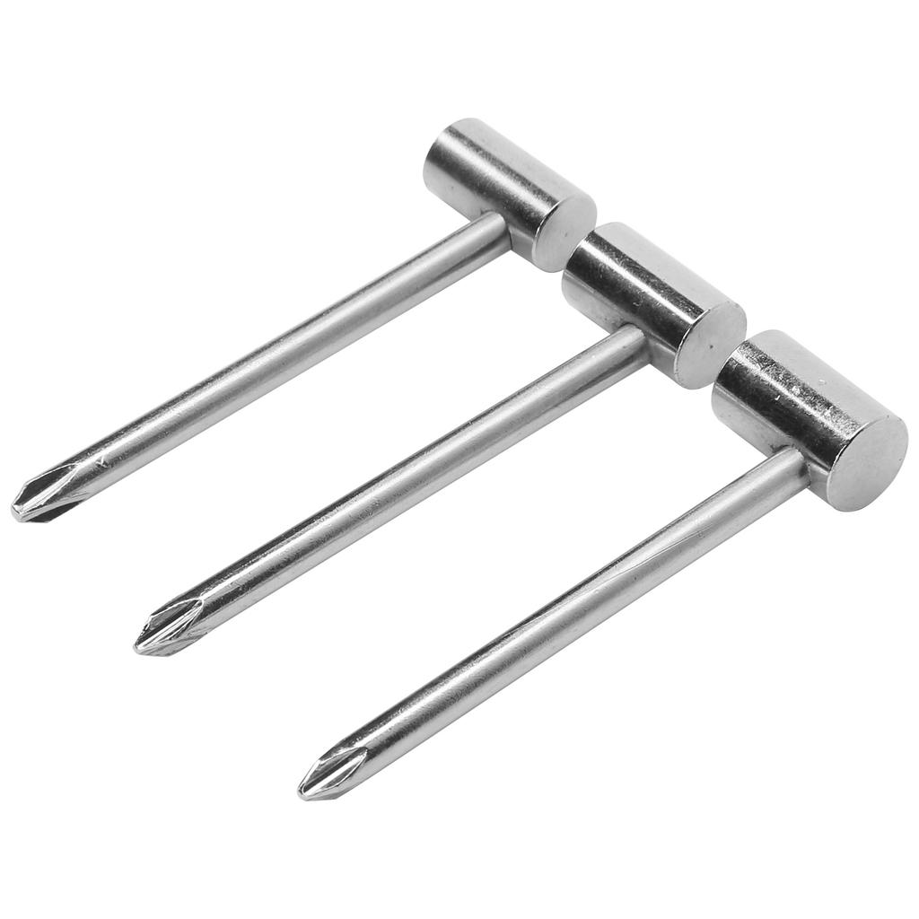 3PCS Guitar Rod Wrench Iron 7MM  8MM  6.35MM Universal Instrument Adjustment ToolSilver
